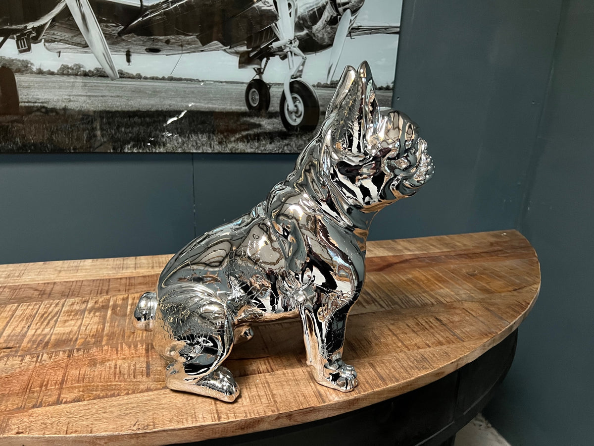 Silver clearance bulldog ornament