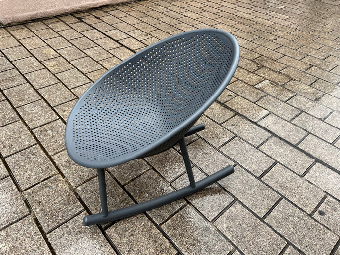 Outdoor Grey Egg Rocking Chair