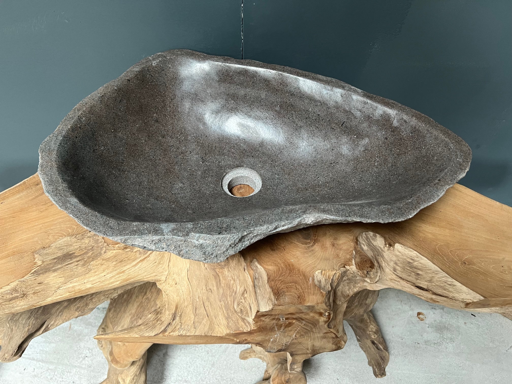 Small hot River Stone Vessel Sink