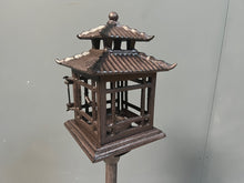 Load image into Gallery viewer, Large Cast Iron Oriental Garden Lantern on Stand Decoration