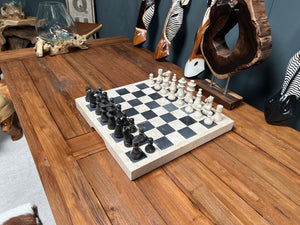 Solid marble chess store set