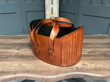 Load image into Gallery viewer, Brand New Boxed Pair of Leather Storage Baskets