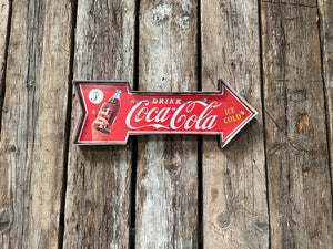 Large Light Up Coca Cola Arrow Sign