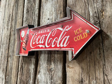 Load image into Gallery viewer, Large Light Up Coca Cola Arrow Sign