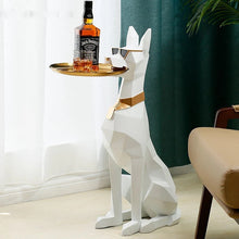 Load image into Gallery viewer, Large Resin Doberman Figure with Tray