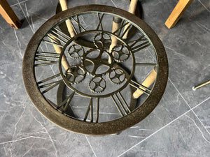 Pair of Brass Industrial Style Clockwork Nesting Side Tables