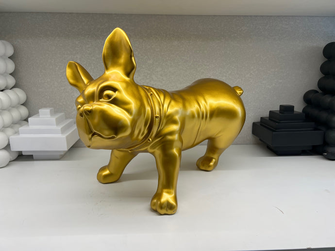 Resin French Bulldog in Gold