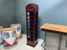 Load image into Gallery viewer, tall-fabricated-metal-iconic-red-telephone-box-cabinet-mini-bar-minibar-home-bar-homebar-pub-drinks-cocktail-wine-furniture-counter-winerack