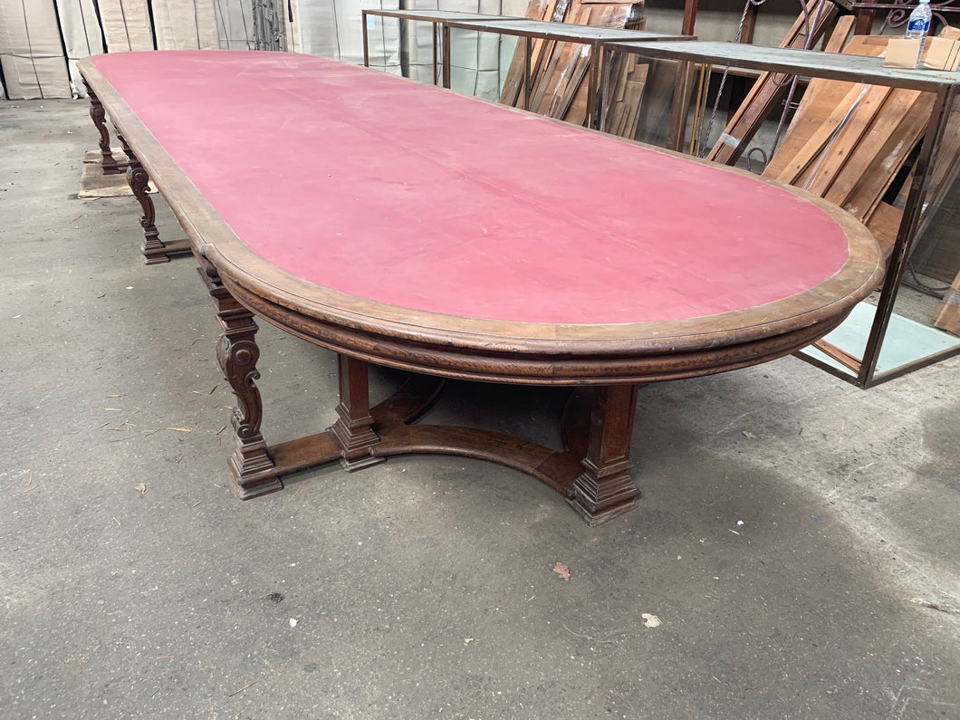 Exceptional 20 Foot Long Oak Conference Table