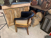 Load image into Gallery viewer, Leather Open Back Tub Chair